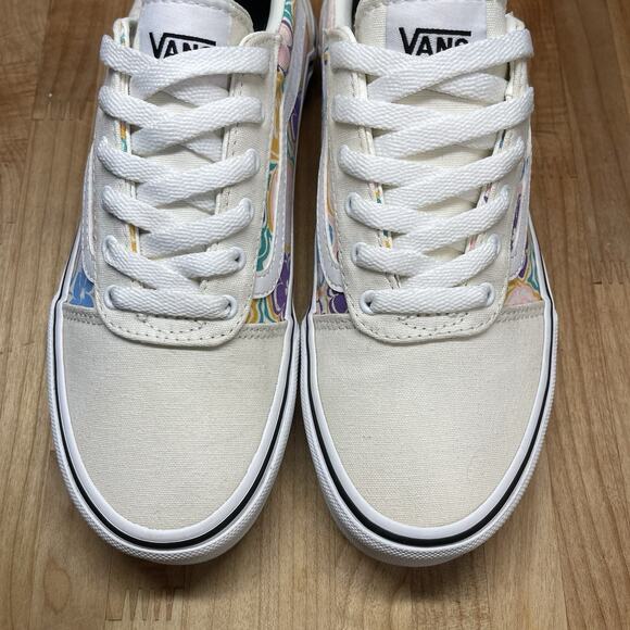VANS Ward Psych Flora White Multi Color Floral Rare Style Size 5 - Picture 8 of 12